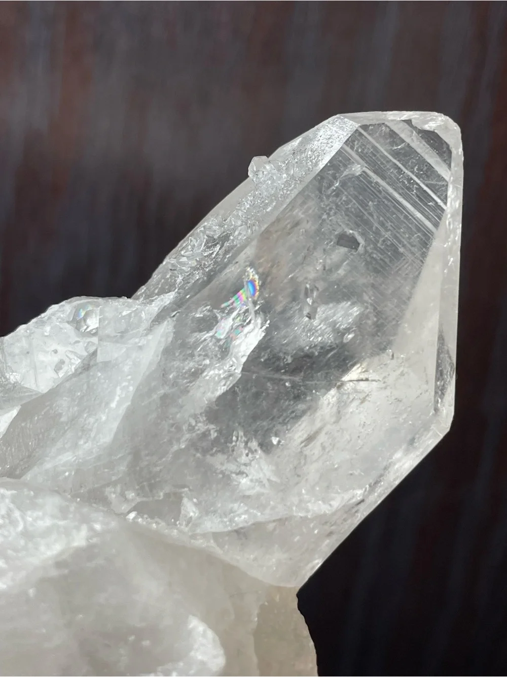 Clear Quartz Crystal Cluster — White Decorative Accent